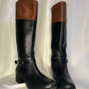 Bandolino Black and Brown Heeled Boots